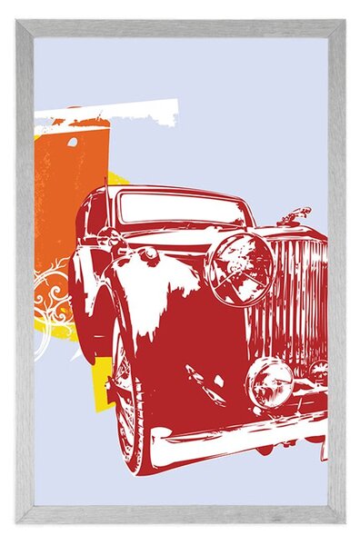 Poster mașină retro cu abstracție