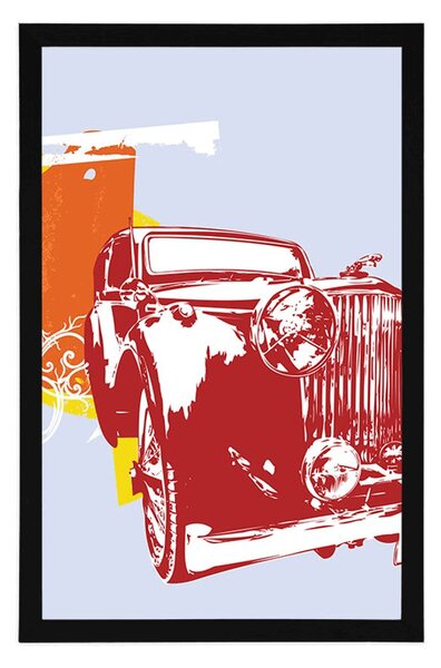 Poster mașină retro cu abstracție