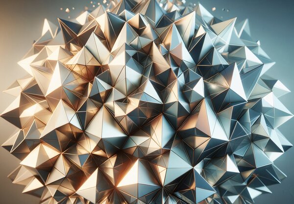 Fototapet - Kaleidoscop 3D de forme (147x102 cm)