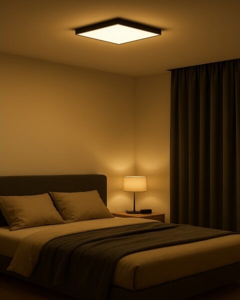 Plafonieră LED, 32 W, 230 V, 3000/4000/6500 K, 40 x 40 cm, negru