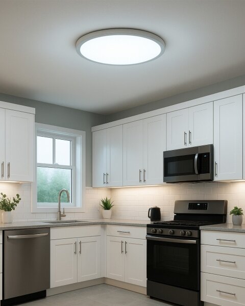 Plafonieră LED 32W, 230V, 3000/4000/6500K, diametru 40 cm, albă
