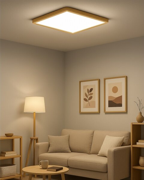 Plafonier LED, 40W, 230V, 3000/4000/6500K, 50x50 cm, bej