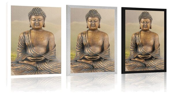 Poster Statuia lui Buddha în poziție de meditație
