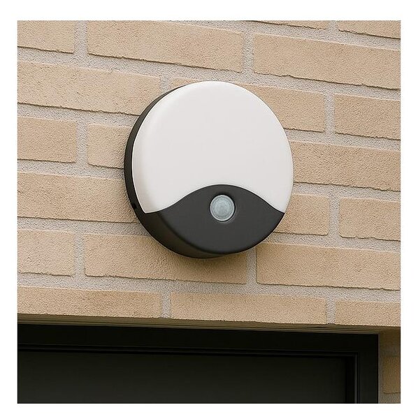 Aplica LED de exterior cu senzor de mișcare, 18W, 230V, IP44, antracit
