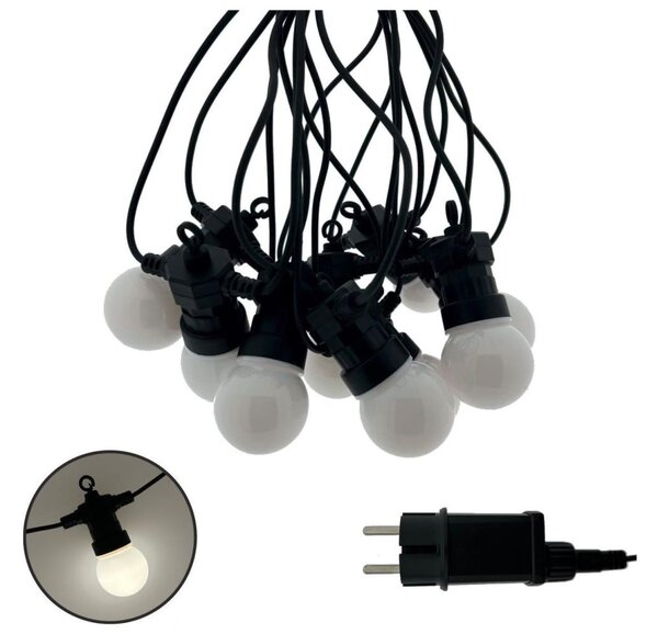 Ghirlandă decorativă LED pentru exterior 10xLED/0,36W/230V 4,5 m IP44 neagră