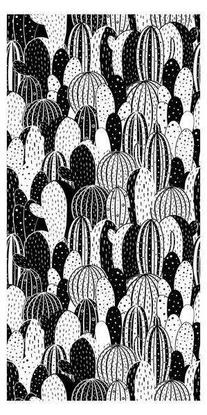 Tapet - Cactuși, alb-negru