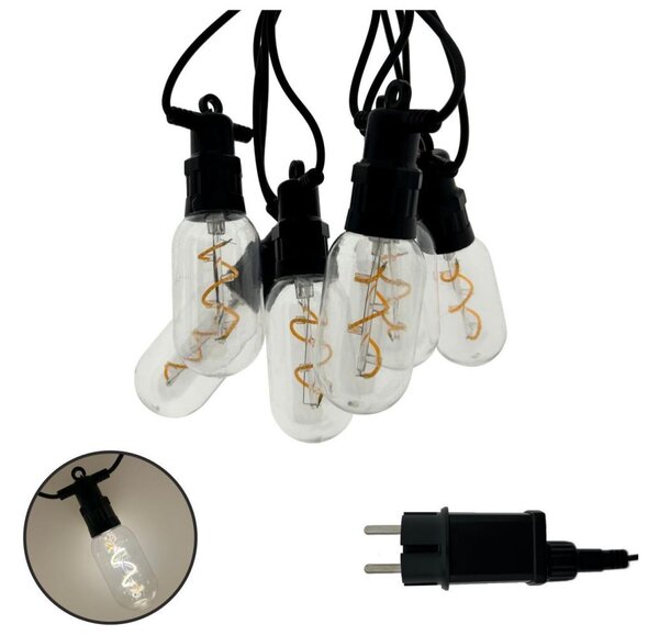 Ghirlandă LED decorativă pentru exterior 6xLED/0,6W/230V 4,5 m IP44 negru