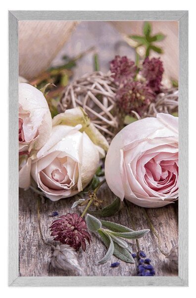 Poster compoziție florală festivă de trandafiri