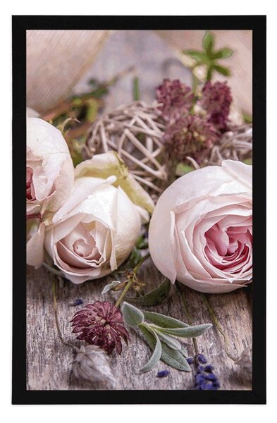 Poster compoziție florală festivă de trandafiri