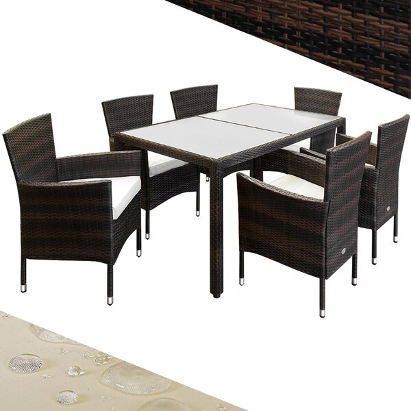 Deuba Set ratan de gradina Berlin 1+6 - maro