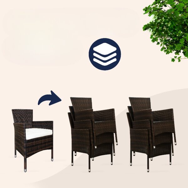 Deuba Set ratan de gradina Berlin 1+6 - maro