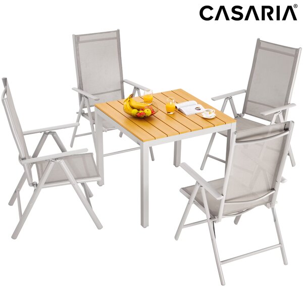 Deuba Set de grădină Bern 1+4 din aluminiu - gri