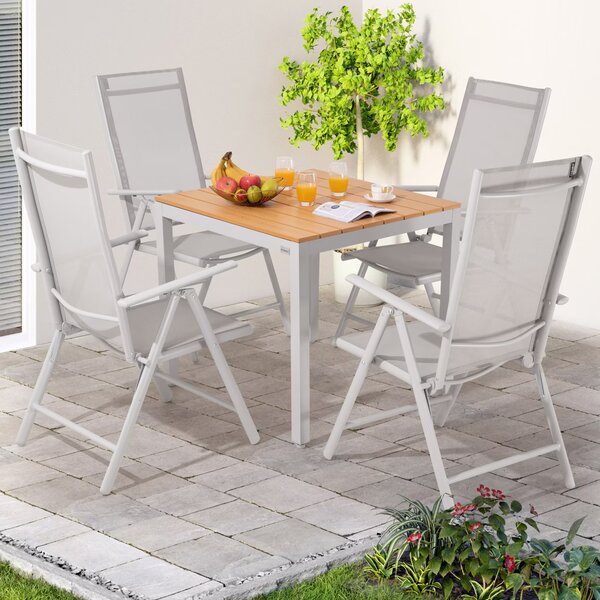 Deuba Set de grădină Bern 1+4 din aluminiu - gri