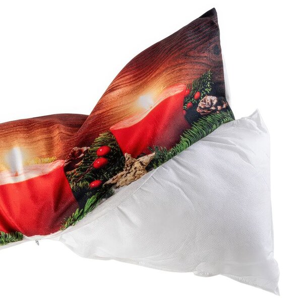 Pernuță contra curentului cu LED LUMÂNĂRI ROȘII 18 x 85 cm