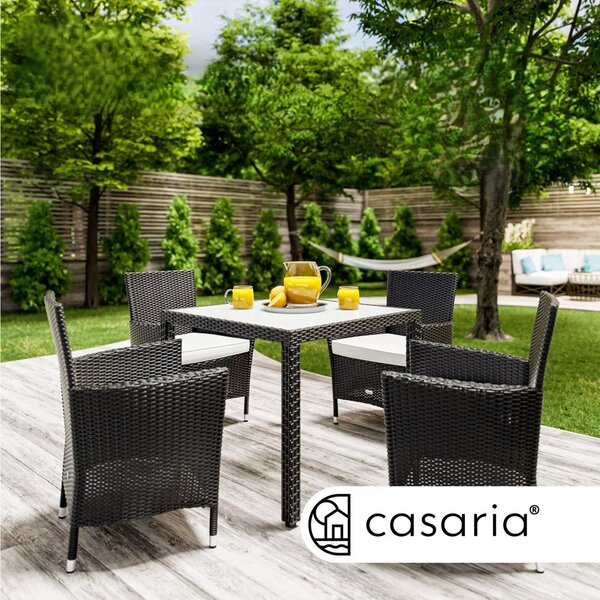 Deuba Set ratan de gradina Berlin 1+4 - negru