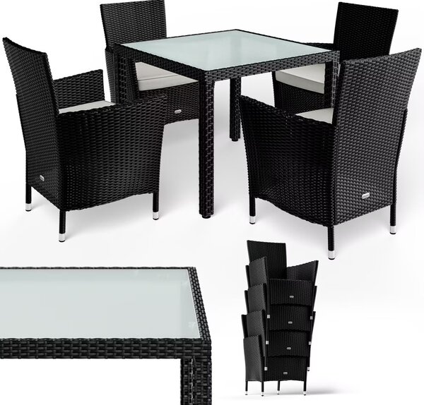 Deuba Set ratan de gradina Berlin 1+4 - negru