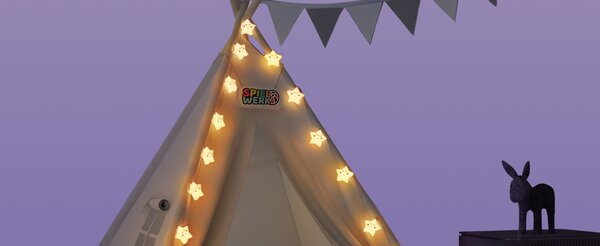 Deuba Cort tip Teepee pentru copii 160x130x130 cm - gri