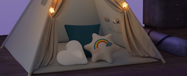 Deuba Cort tip Teepee pentru copii 160x130x130 cm - gri