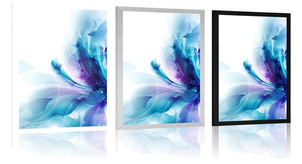 Poster flori în stilul futurist