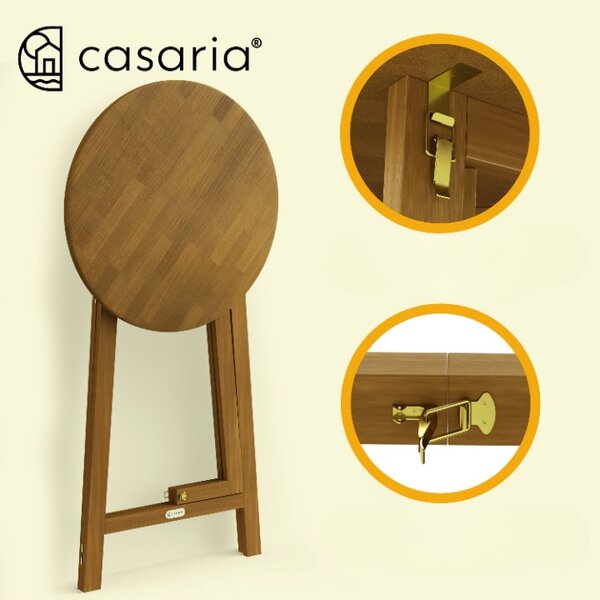 Deuba Masă de bar pliabilă Ø80 cm - acacia