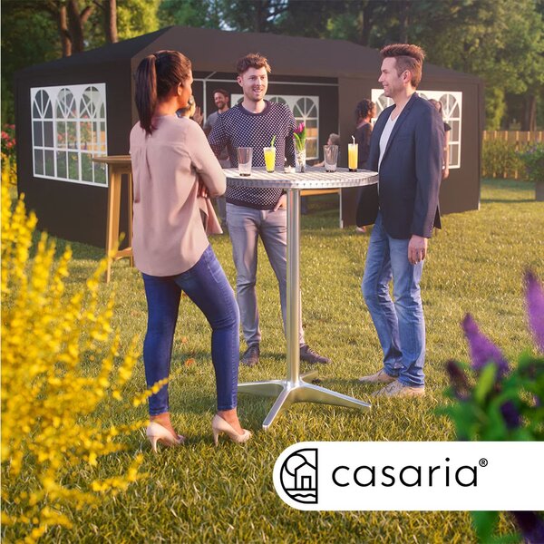 Deuba Masa de bar din aluminiu - Ø60 cm pliabila