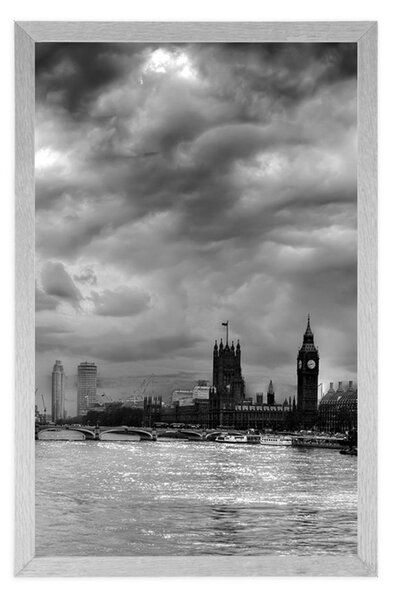 Poster Londra unică în design alb-negru