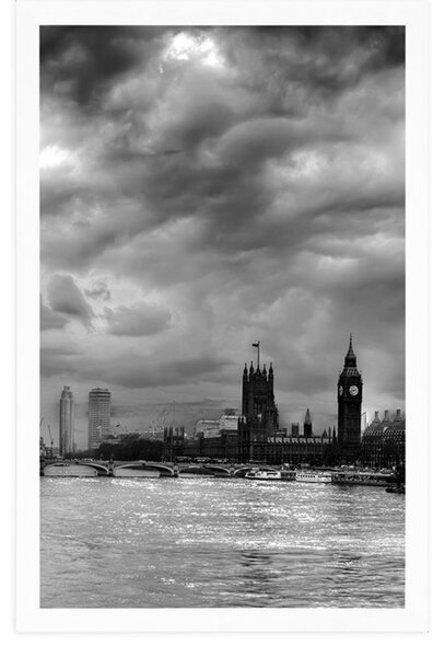 Poster Londra unică în design alb-negru
