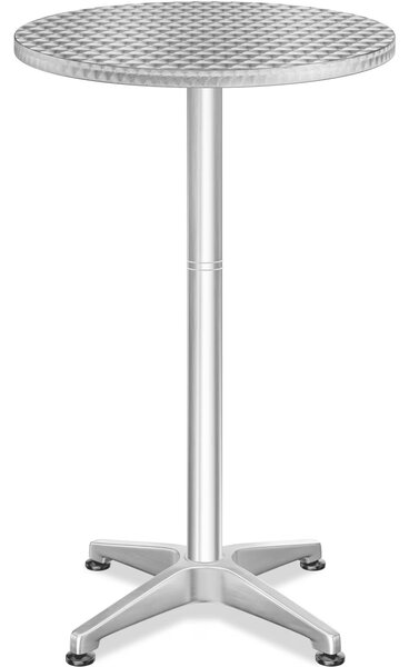 Deuba Masă de bar din aluminiu Ø60 cm - argintie