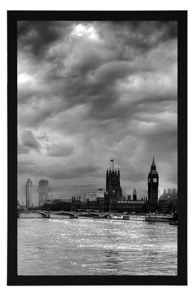 Poster Londra unică în design alb-negru