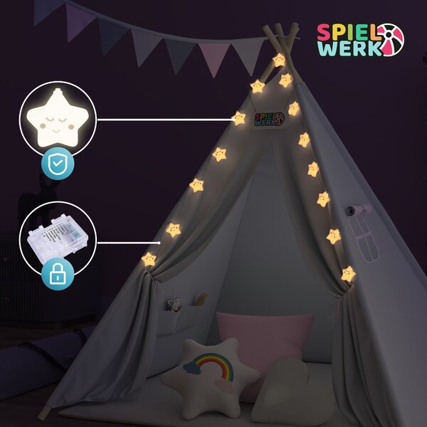 Deuba Cort tip Teepee pentru copii 160x130x130 cm - roz
