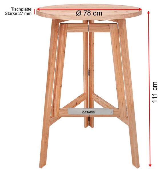 Deuba Masă de bar pliabilă - Ø78 cm