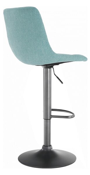 Scaun bar LAHELA, verde menta/negru, stofa clasica/metal, 44x50x91/112