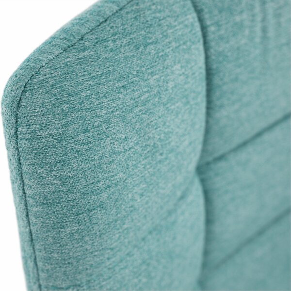 Scaun bar LAHELA, verde menta/negru, stofa clasica/metal, 44x50x91/112