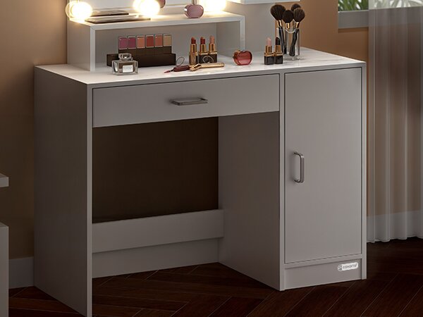 Deuba Masuta de toaleta Jocelyn cu iluminare LED 90x38x137 cm - alba