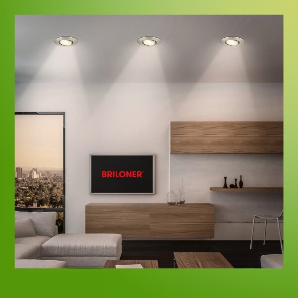 Briloner 7586032 - Set 3x LED, corpuri de iluminat încastrate pentru baie KLIRA, 4,9W/230V, IP23, crom