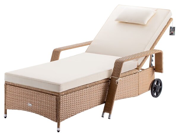 Deuba Recliner de lux cu roti, bej
