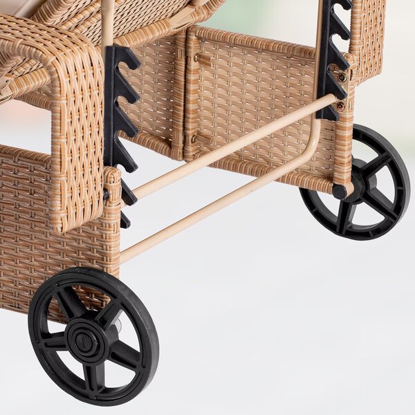Deuba Recliner de lux cu roti, bej