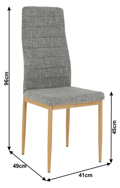 Scaun de sufragerie Collort nova (gri deschis + fag). 744541