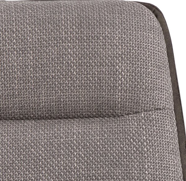 MAZZONI EXPORT IDA Taupe Gri Deschis/Antracit Maro (material Basel 34/Preston 96) - SCAUN TAPIȚAT MODERN PENTRU SALON/SUFRAGERIE LOFT