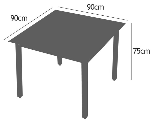 Deuba Set din aluminiu Alu 1+4 - argintiu