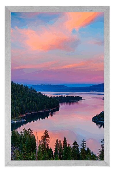 Poster lacul la apus de soare
