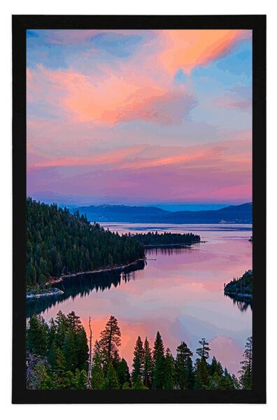 Poster lacul la apus de soare
