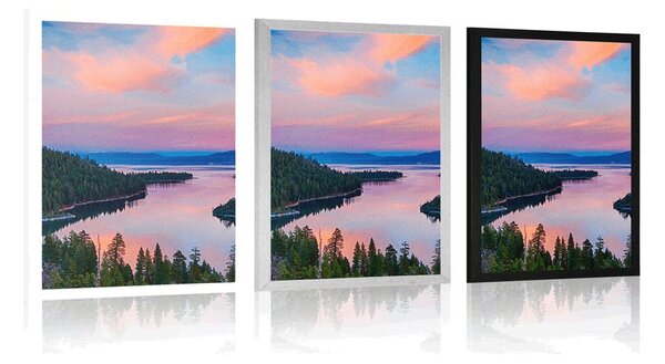 Poster lacul la apus de soare
