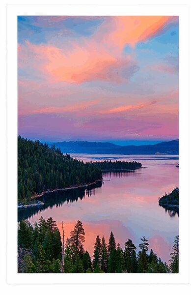 Poster lacul la apus de soare