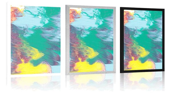 Poster abstracție în culori pastelate