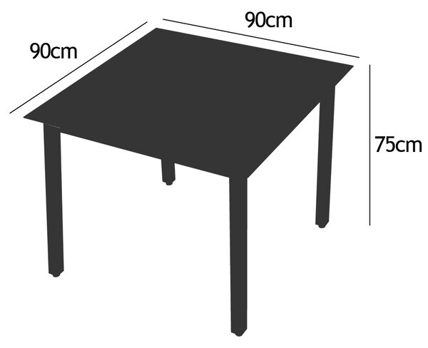Deuba Set din aluminiu Alu 1+4 - antracit