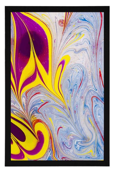 Poster abstracție în stilul Ebru