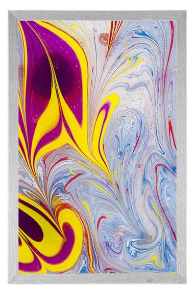 Poster abstracție în stilul Ebru