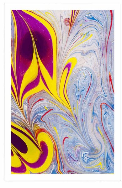 Poster abstracție în stilul Ebru