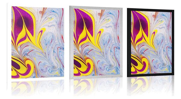 Poster abstracție în stilul Ebru